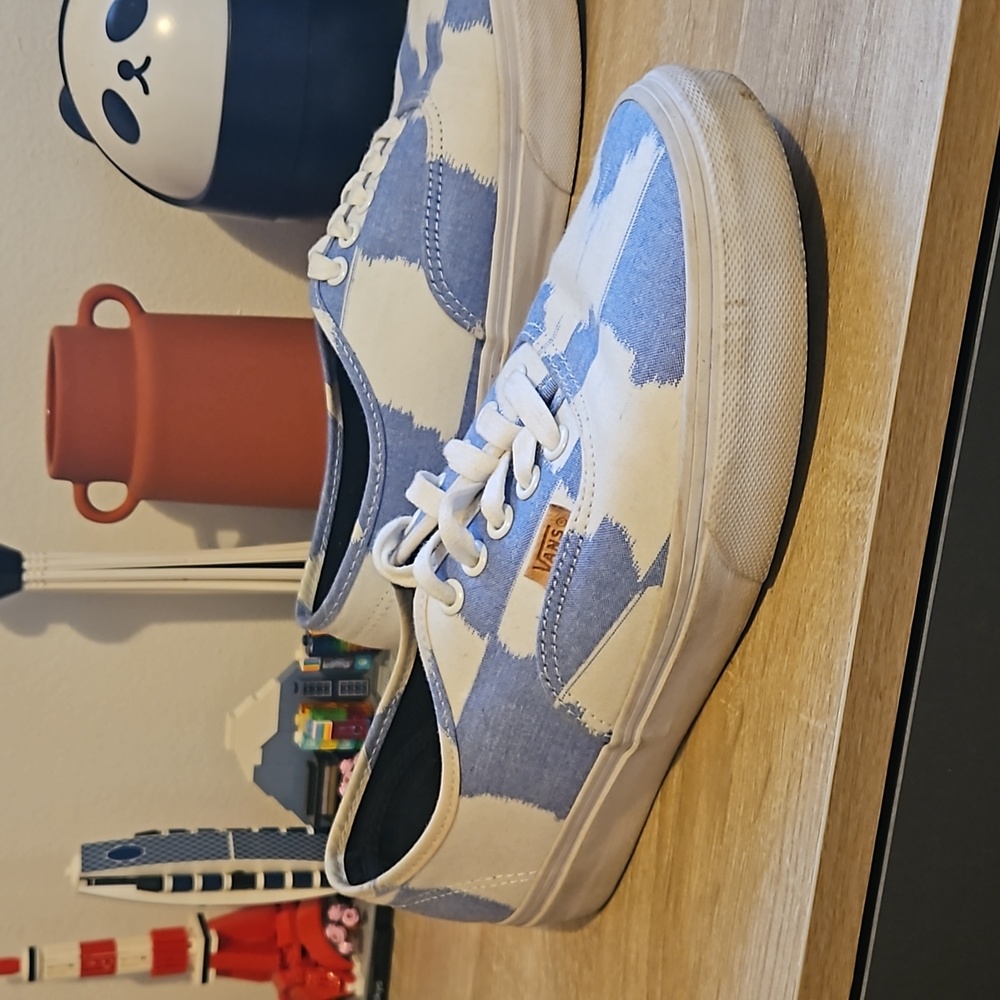 Checkered Vans, White and Lilac (unique)